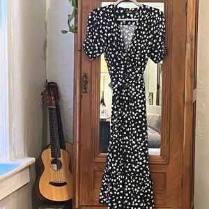 Ralph Lauren floral navy and white dress